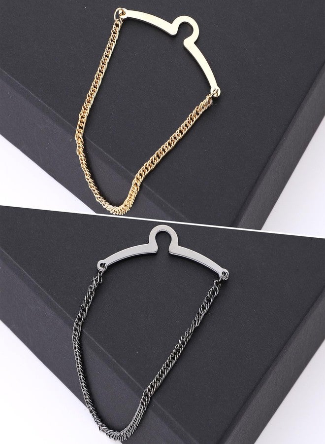 Gtziqa Tie Chain for Men, 3 PCS Mens Tie Clip Fashion Necktie Chains with Ring Clasps, Neckties Link Noble Necktie Clips and Chains Ties Pins and Tacks for Suits Neckties Vests Trousers Business Wedding - Image 2